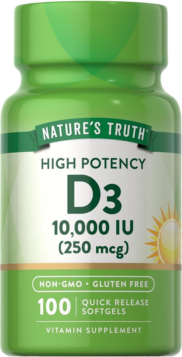 Nature's Truth Vitamin D 10,000 IU 100 Softgels Nature's Truth Vitamin D 10,000 IU 100 Softgels